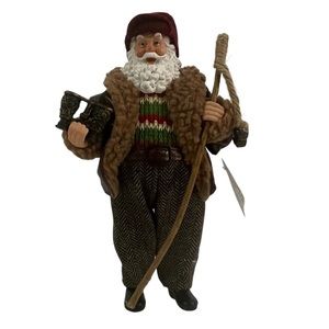 Santa With Binoculars And Walking Stick Figure from Celebrate It Christmas 10”